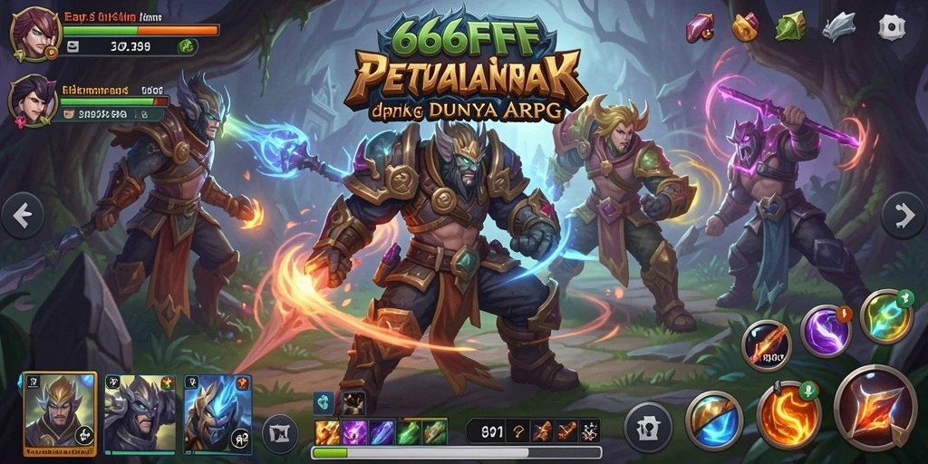 Tampilan gameplay ARPG yang seru dan mendebarkan di 666FF.