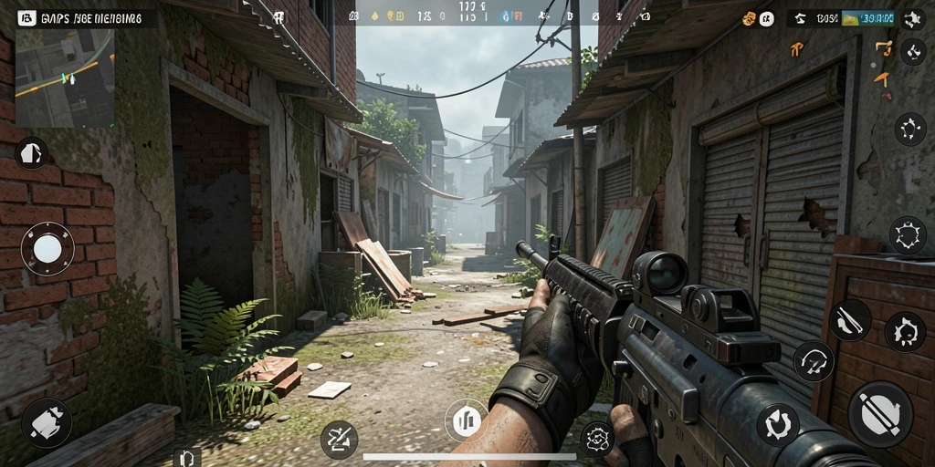 Tangkapan layar ASD123 menampilkan aksi seru dalam gameplay TPS.