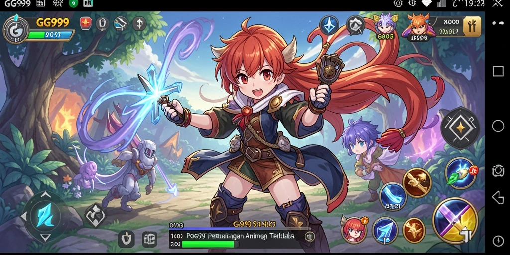 Tampilan gameplay GG999 yang fantastis dengan karakter anime