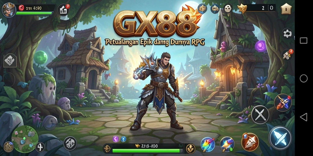 Tampilan gameplay RPG yang epik dan mendebarkan.