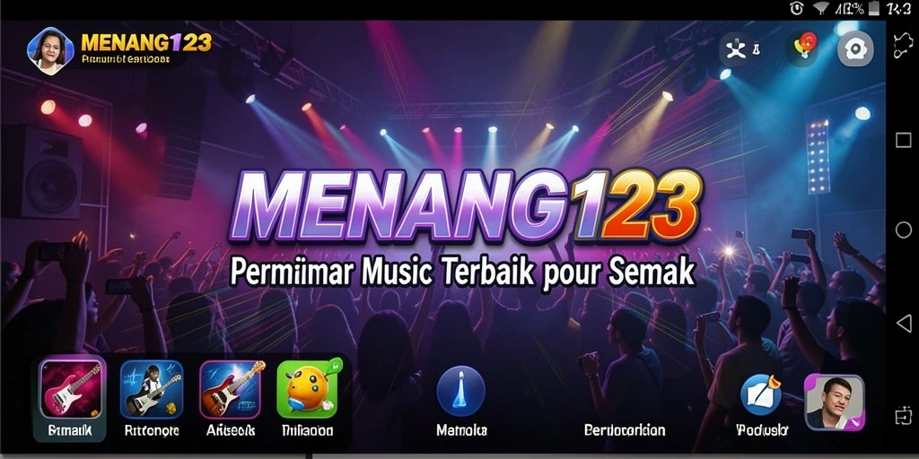 Tampilan gameplay seru dalam MENANG123 dengan banyak aksi musik.