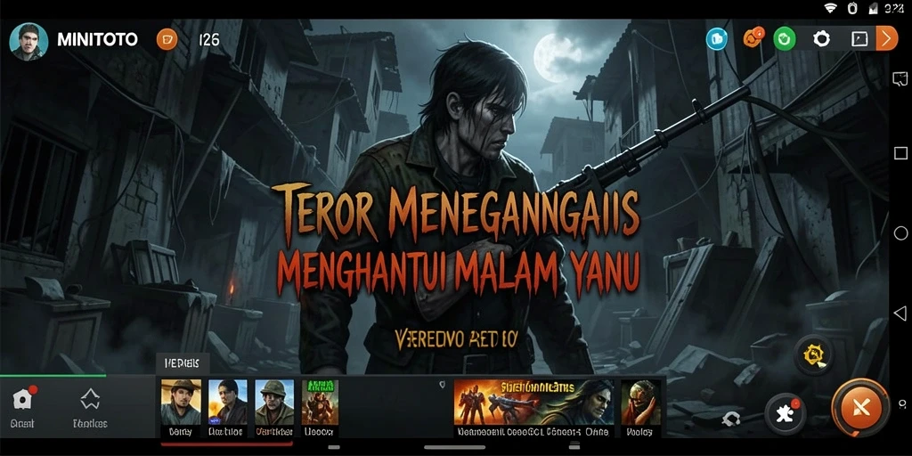 Tampilan gameplay menyeramkan dalam atmosfer kegelapan yang mencekam.