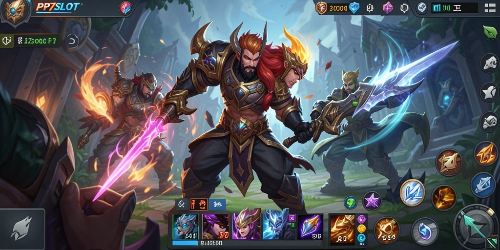 Tampilan gameplay seru dalam PP7SLOT saat mempertaruhkan strategi melawan tim lawan.