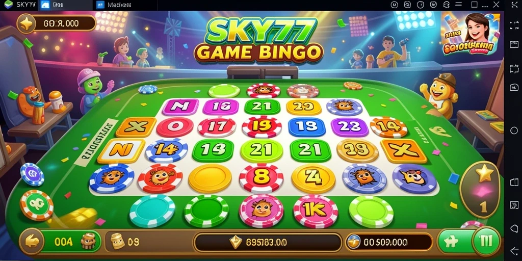 Screenshot gameplay <strong>SKY77</strong> yang menunjukkan keseruan bermain Bingo.