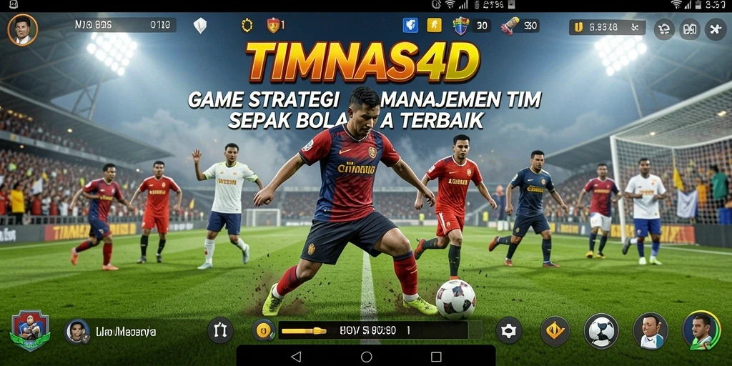 Tangkapan layar gameplay <strong>TIMNAS4D</strong> menampilkan aksi menarik dari permainan manajemen tim sepak bola.