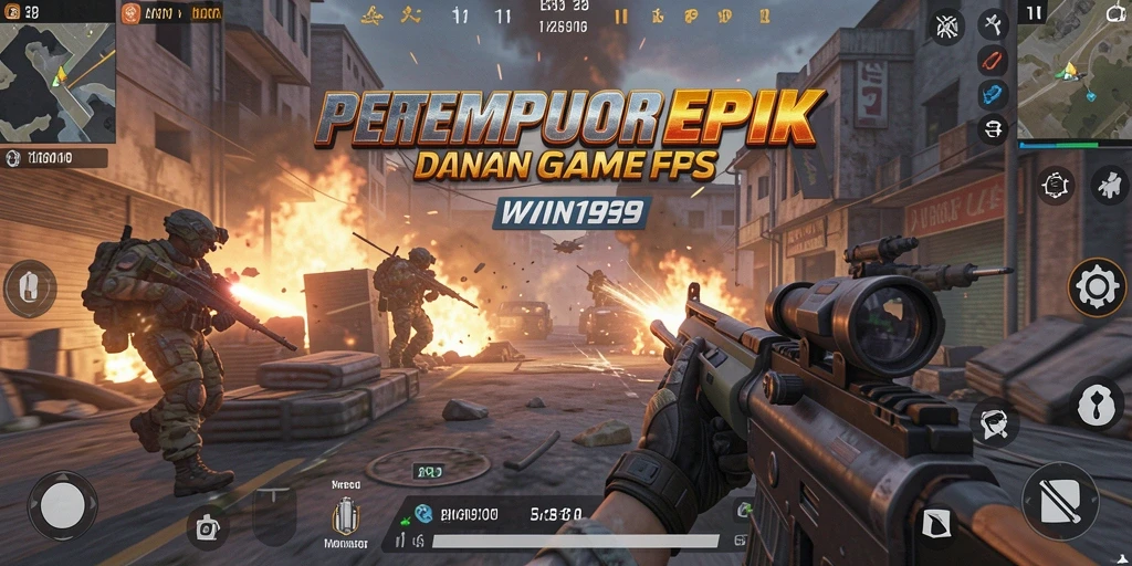 Tangkapan layar gameplay WIN199 yang menunjukkan pertempuran intens dan strategi tim.