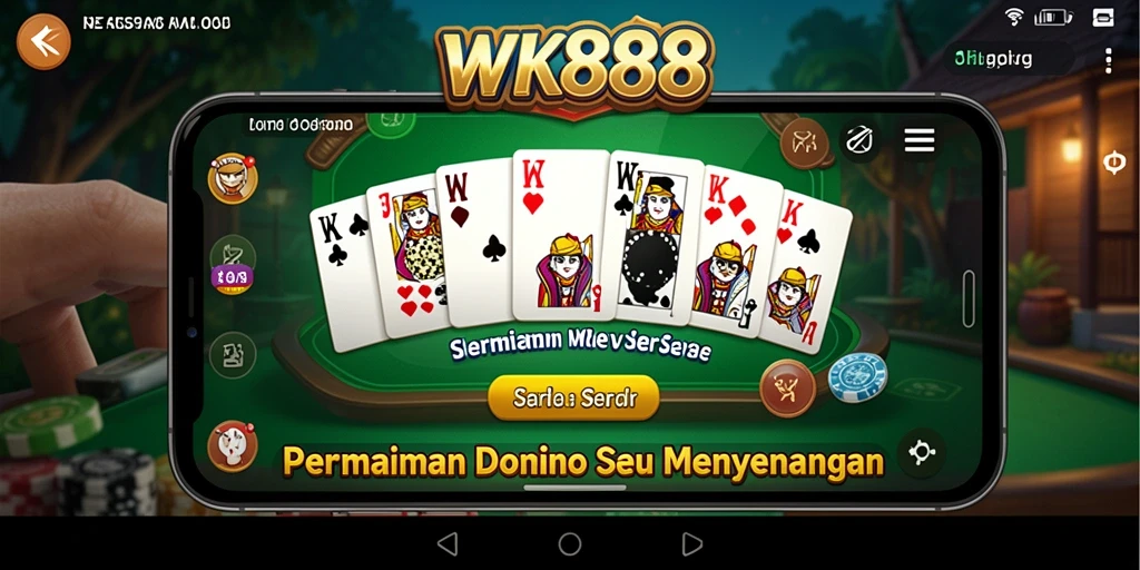 Screenshot utama WK888 menampilkan gameplay seru dari permainan Domino.