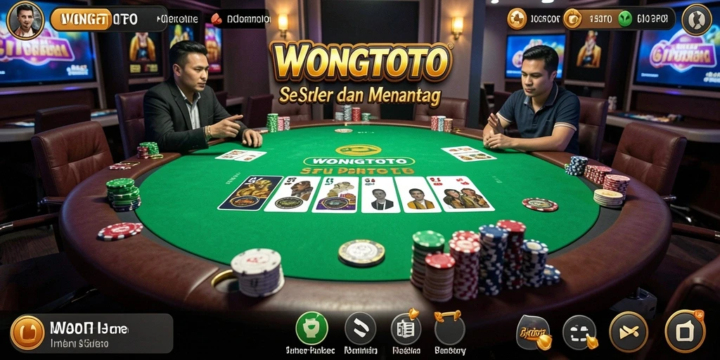 Screenshot gameplay poker di WONGTOTO menunjukkan momen menegangkan saat bermain.